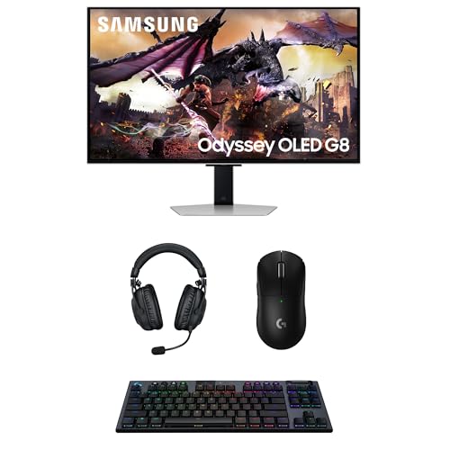 Image of Samsung 32DG8 32 inch Odyssey G80SD 4k UHD Smart Gaming Monitor with PRO-X-2-LIGHTSPEED Headset, G915 Keyboard, and PRO-X-2-SUPERLIGHT Mouse (2024)