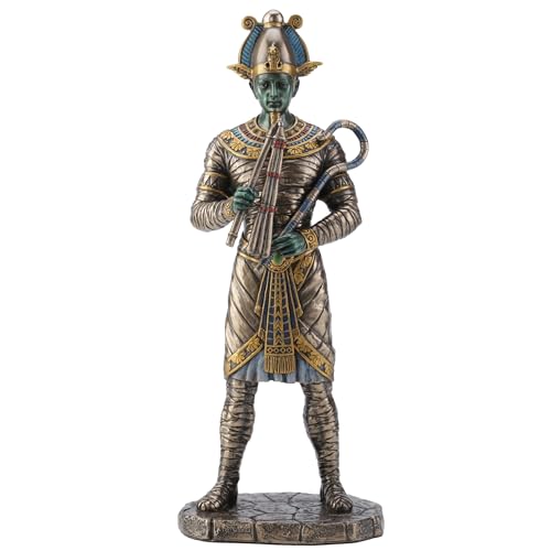 Estatua Osiris Egipcio Antiguo Resina Bronce 27 cm miniatura 1