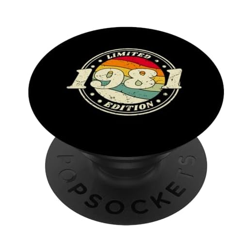 1981 Vintage Cumpleaños Retro Edición Limitada Hombres Mujer PopSockets PopGrip Intercambiable