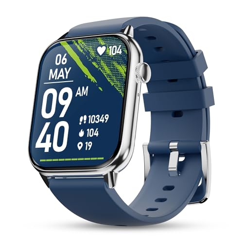 Image of Pebble Cosmos Ultra 2.0 Smartwatch for Men & Women 1.91 inch Infinite Display, Bluetooth Calling, Sleek Ultra-Thin Design Fitness & Sleep Monitor Works with Android & iOS - Ocean Blue