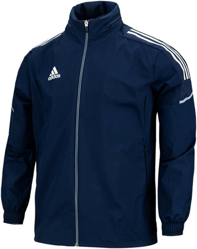 Adidas Męska kurtka przeciwdeszczowa 3 paski Con21 AW Condivo całoroczna kurtka do biegania GH7177