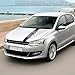 DDNAF Autocollants de Capot de Voiture, Rayures de Sport en édition limitée, pour Volkswagen-Polo WRC-GTI-TSI Autocollant de décor de Couverture de Moteur Automatique