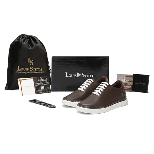 Image of LOUIS STITCH Play Men's Egyptian Black Fashion Sneakers for Men All Day Comfortable Wear (SNK-FSD)