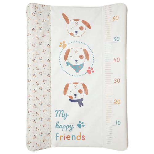 Babycalin - Cambiador de bebé estándar Premium Toutou - Cambiador de 50 x 70 cm grueso - Máxima comodidad - Bordes elevados - Colchón impermeable con toise para cambiador de bebé - 0 a 11 kg