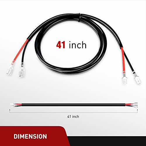 Image of Nilight Wire Extension, 3 Feet, Play and Plug 16 Gauge - Wiring Harness Extension for Off Road LED Work Light Bar