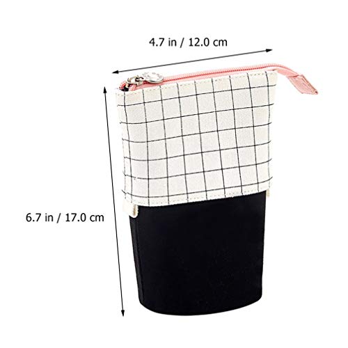 NUOBESTY Estojo para Lápis Grande Capacidade de Armazenamento Xadrez Bolsa para Lápis Bolsa Portátil