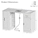 SDMY Manicure Table, Nail Tech Desk with Dust Collector, Nail Salon Table Station with Dust Bags, Beauty Salon Nail Supplies Workstation with Drawers Storage Cabinets, White Leather Pad w/Diamonds