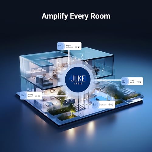 Image of Juke-6 | 6 Zone Audio Amplifier | Wirelessly Controlled Multi-Room Audio System | Compatible with Airplay 2, Spotify Connect, Bluetooth, DLNA