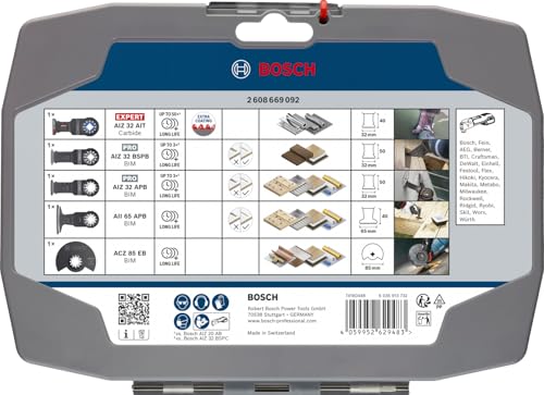Coffret de lames Cutting BOSCH PROFESSIONAL 5 pcs Lames oscillantes pour outils multifonctions - vue 5