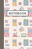  Cute Childhood Retro Arcade and Video Games, Cassette, Gumball Machine: Lined Notebook for studying, diary, journal, notes; gift for students, gamers, millenials