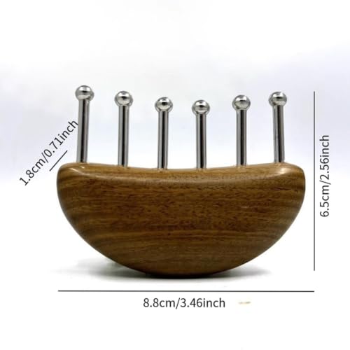 Peine masaje Gua Sha de mano: cepillo versátil y ergonómico para cuidado capilar 2