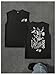 WDIRARA Men's Letter Floral Graphic Tank Top Crew Neck Sleeveless Summer T Shirts Black Large