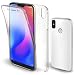 Produktbild Moozy 360 Grad Hülle für Xiaomi Mi A2 Lite, Redmi 6 Pro - Vorne und Hinten Transparent Handyhülle Case - Hart PC Zurück, Weiche Silikon Vorderseite