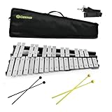 ENNBOM 鉄琴 30音 折り畳み マレット4本 収納ケース付き 卓上鉄琴