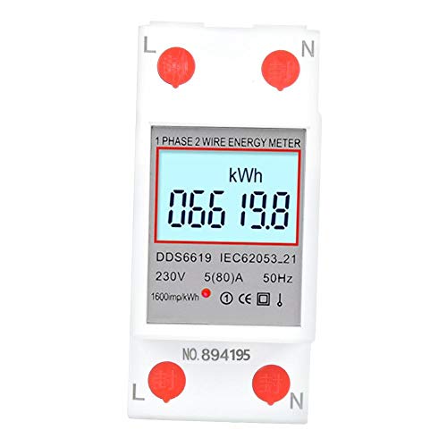 Preisvergleich Produktbild Elektronischer Energiezähler, DDS6619-008 Digitaler Multifunktions-Energiezähler Einphasen-2P-Leistungsmesser 230V