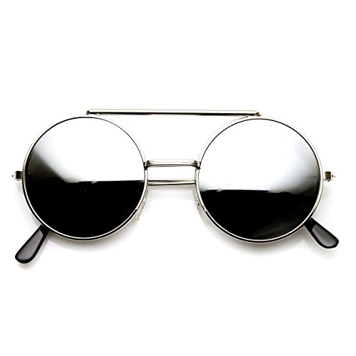 zeroUV Limited Edition Color Flip-Up Lens Round Circle Django Sunglasses