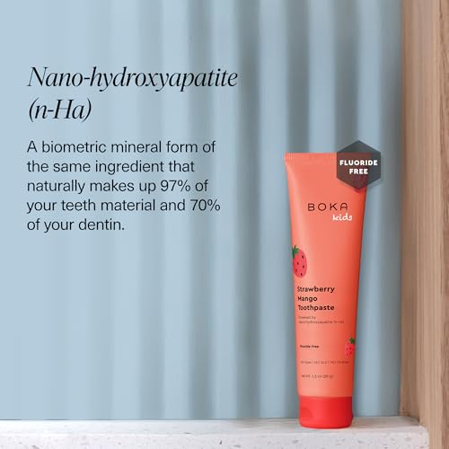 Image of Boka Fluoride Free Toothpaste Nano Hydroxyapatite Toothpaste - Strawberry Mango Flavor, 1.3 oz 2pk