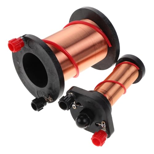 Bobina de inducción electromagnética con devanado cilíndrico doble para experimentos educativos