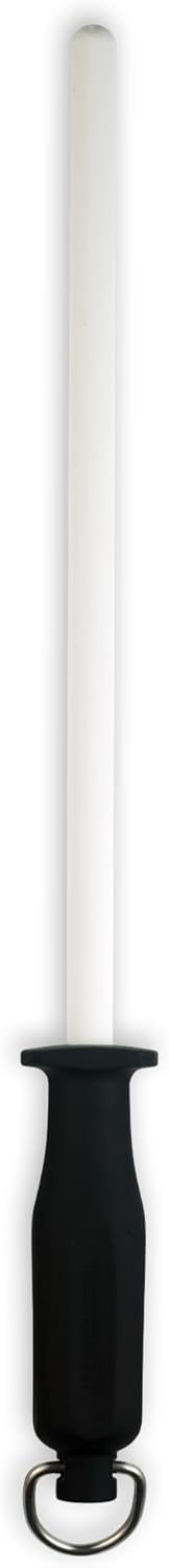 Messermeister 12” Ceramic Sharpening Rod - Knife Sharpener - Fine 1200 Grit - Ceramic Core, Large Sharpening Surface & Soft-Grip Handle