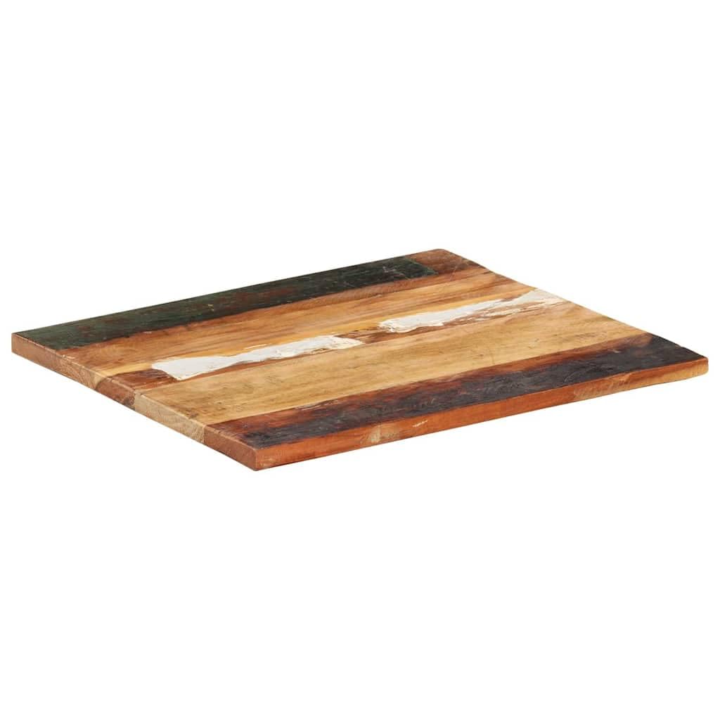 Tavolo in legno massello 70 x 60 cm, 25 – 27 mm, rettangolare, patina unica, look rustico moderno, salvaspazio, per sala da pranzo, cucina, balcone, tavolino da caffè, telaio fai da te