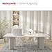 Honeywell LED Desk Lamp with USB Charging Ports - Sunturalux™ HWT-H01 Stepless Dimmable Eye Caring Table Lamp for College Dorm Home Office, Foldable Small Bedside Lamp for Bedroom with Base White