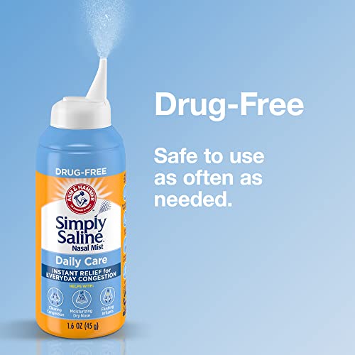 Arm & Hammer Simply Saline Nasal Care Daily Mist 1.6Oz – Instant Relief For Every Day Congestion – One 1.6Oz Bottle #TOP5