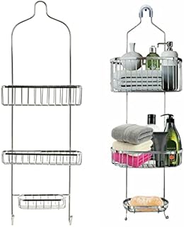 Shower Caddy Triple Organisr With Hanging Hook Shelf Basket Storage Bathroom Bath