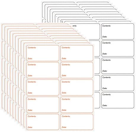 200Pcs Freezer Labels,Yolaist Removable Frozen Food Labels Freezer Stickers,Refrigerator Date Labels Stickers Peelable No Residue,6x3cm