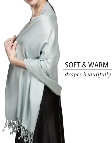Achillea Soft Silky Pashmina Scarf for Women – Shawl Wrap for Evening Dresses, Bridesmaids, Weddings & Everyday Wear