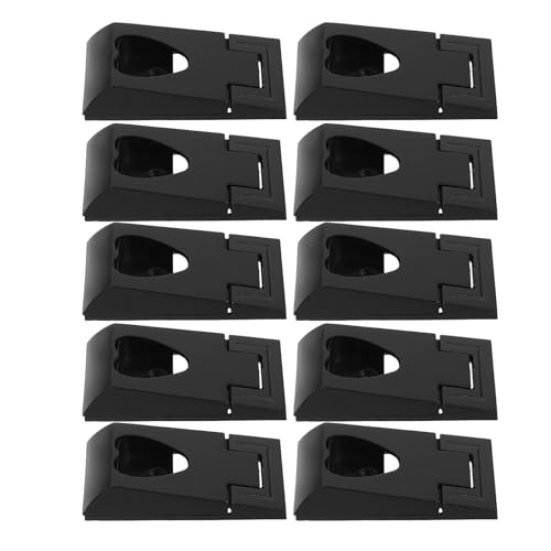 CLISPEED Soportes Metálicos para Barra de Armario Negros en Forma de Corazón, 10 Unidades, Soporte Resistente para Extremos de Varillas, Organizador de Ropa para Armario de