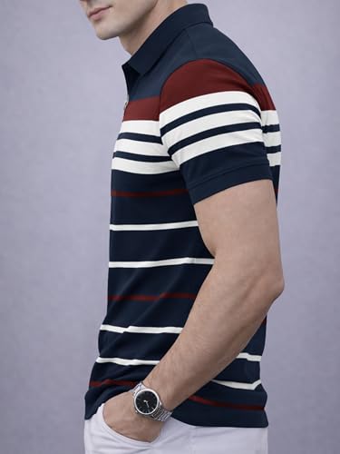 Image of Noble Monk Men's Regular Fit Polo Neck T-Shirt | Half Sleeve