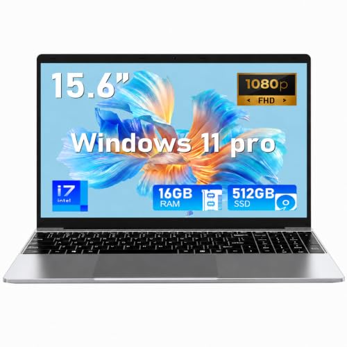 Image of NIAKUN Laptop Computer, Gaming Laptops 2026, 15.6 Inch Lap Top PC Windows 11 Pro, 16GB RAM 512GB SSD, Core i7-7600U Processor(up to 3.9GHz), Office 365, for Business and Students, Backlit Keyboard