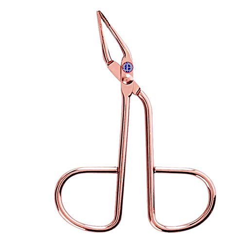 [Ear Lobe & Accessories] Slant Tip Tweezers & Eyebrow Plucker for Upper Lip, Eyebrows | Stainless Steel, 8.5 cm, Silver - Pack of 1 (Color May Vary)