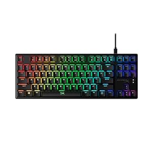 HyperX Alloy Origins Core – Tenkeyless Mechanical Gaming Keyboard, Software Controlled Light & Macro Customization, Compact Form Factor, RGB LED Backlit, Tactile HyperX Aqua Switch,Black