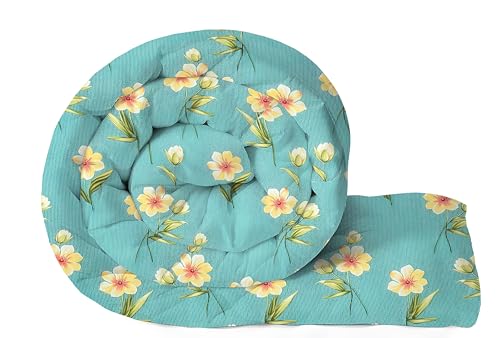IVAZA Microfibre All Season/AC/Summer Floral Printed Reversible Double Bed Comforter Blanket | Blanket | Dohar | Duvets - (220 GSM Light Brown (B0CRHRF6XH) Amazon Price History, Amazon Price Tracker