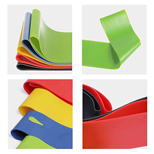Anself 5Pcs Colorido Workout Resistance Band Loop Set Fitness Yoga Booty Leg Exercise Band Kit