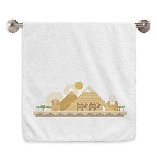 Serviette blanche Pyramides Egypte camel drap visage 13x29 - 2