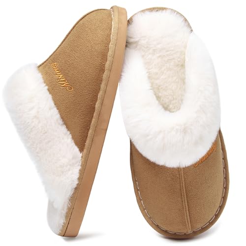 Donpapa Chaussons Femme Homme Hiver Chaud Mémoire de...