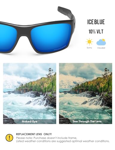 Image of BLAZERBUCK Anti-salt Polarized Replacement Lenses for Oakley Turbine OO9263 Sunglass