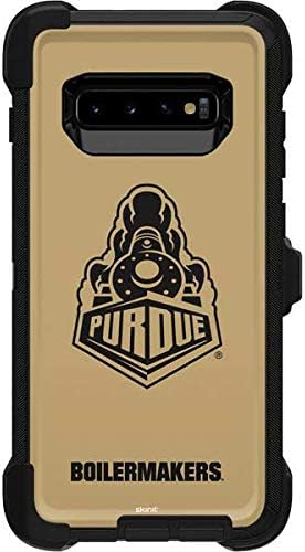 Skinit Decal Skin Compatible with OtterBox Defender Galaxy S10 Plus - Officially Licensed College Purdue Gold Signature Logo Design