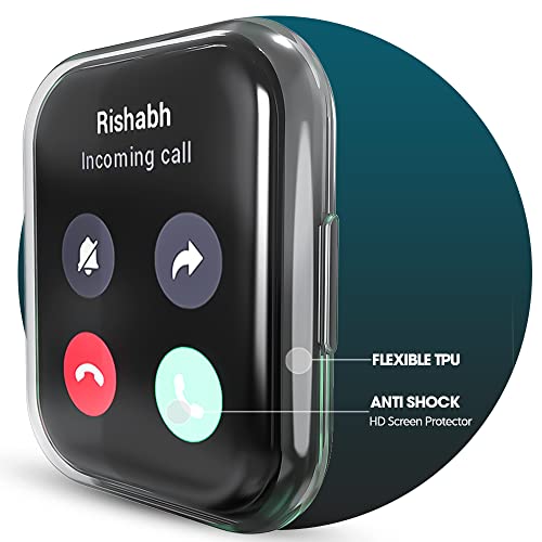 Image of Sounce Protective Case Cover Compatible Noise Colorfit Ultra /Noise Colorfit Ultra Buzz Overall Protective Case TPU HD Clear Ultra-Thin Cover with Unbreakable Screen Guard - Transparent