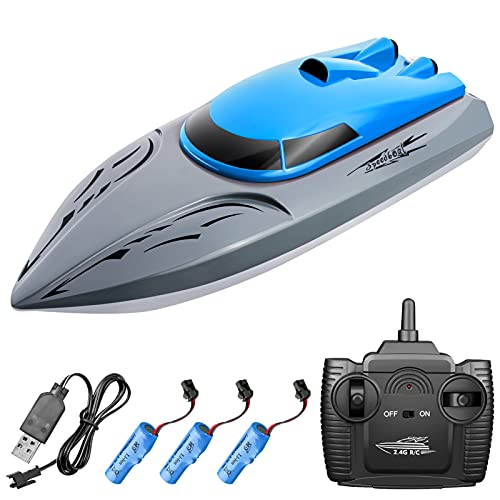 Bateau télécommandé pour piscine et lac avec coque stable de 20 km/h