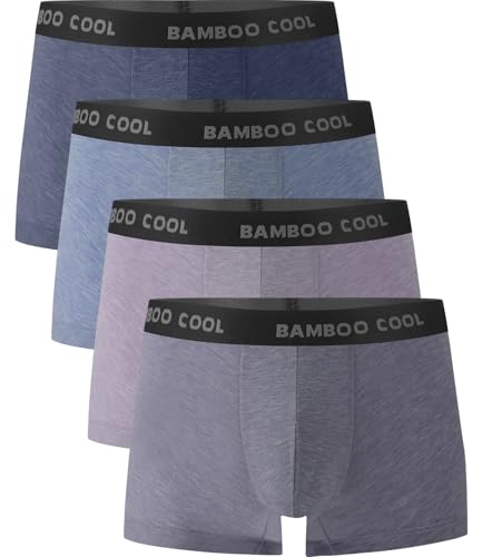 Image of BAMBOO COOL Men's Ultra Breathable Underwear,No Riding Up Boxer Briefs with ComfortFlexible Waistband,Multipack