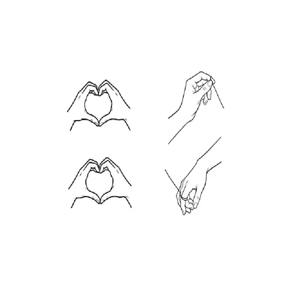 Adesivi Per Tatuaggi Temporanei A Base Di Erbe Con Motivo Minimalista Impermeabili A Lunga Durata Per Il Palmo Del Braccio Adesivi lunga durata(C)
