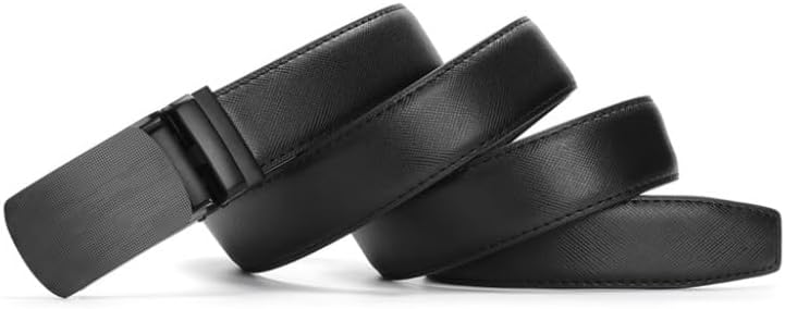 Business Commuting Men's Automatic Fastening Genuine Leather Belt Casual Waistband image 2