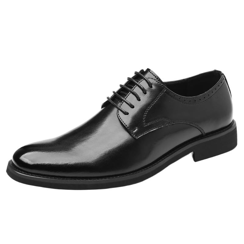 Men's Wedding Dress Shoes Breathable Pointed Toe Business Formal Oxfords British Korean Style Groom Shoes for Bridegroom Ceremony
