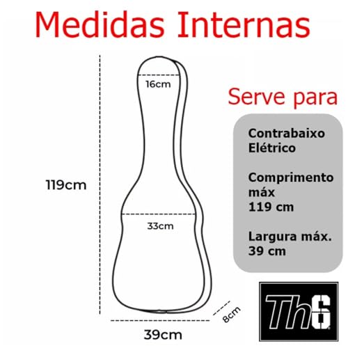 Capa Bag Case Contra Baixo Acolchoada Impermeável Premium