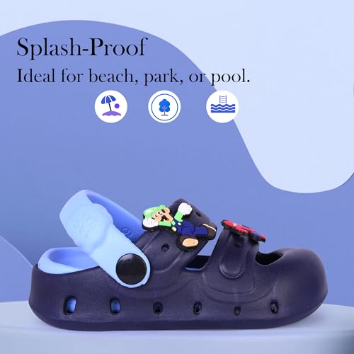 Image of GLJ Kids Comfort Clogs Sandals For Boy And Girl, 1 to 4 Years, Two-Strap Design, Easy To Wear Slip On, Dust and Waterproof, 7101