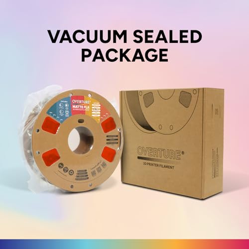 Image of OVERTURE Matte PLA 1.75mm Dual Color Filament, Matte PLA Roll 1kg Cardboard Spool(2.2lbs), Dimensional Accuracy + /- 0.03 mm, Fit Most FDM Printer(Matte Blue-Red)