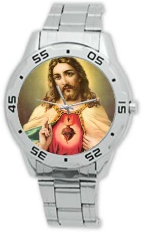 Catholic Christian Religious Church Gifts Jesus Christ Analogue Stainless Steel Men's Watch
